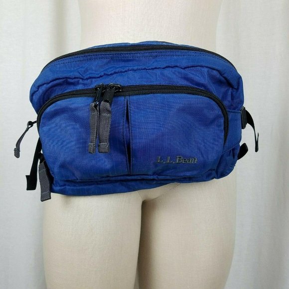 L.L. Bean Bags Ll Bean Fanny Pack Large Blue Nylon Waist Bum Bag